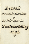 135541 Afbeelding van de titelpagina van een verzameling tekeningen van schilderijen op een tentoonstelling in 1848 in ...
